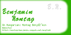 benjamin montag business card